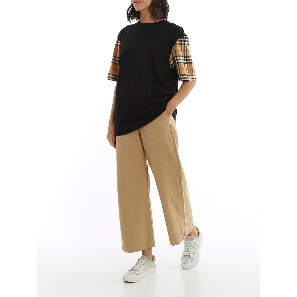 Burberry Serra Nova Check Black Oversized Tee Shirt Large L 8014895 - Picture 4 of 16